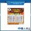 OEM color printing scratch lottery tickets