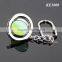 Custom Revolve Oval Shaped Zinc Alloy Promotional Spinning Metal Rotate Keyring