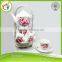 2015 spring fair new design fine porcelain tea set with flower decal printing,ceramic tea cup and saucer