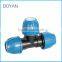 China supplier free samples hydraulic equal PP compression fitting tee                        
                                                Quality Choice