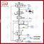 Semi Trailer Stainless Steel Door Locking Gear for tube 21*2.5mm 107222AM 107222AS