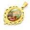 Plated Gold Stainless Steel Medal Classic Religious Jesus Epoxy Prayer for Rosary