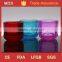 Home decoration use stock tempered colored glass candle holder