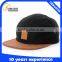 Custom leather strap 5 panel cap hat