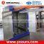 stainless steel small manual powder spray booth and small oven with a stop and go conveyor