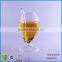 Promotional 200ml glass vampire cup long straw wine glass cup