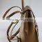 Women school leather backpack