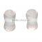 6 Pairs Ipink Organic Hand Carved Rose Quartz Saddle Shape Flower Ear Plug Earlet Flesh Tunnel - Available in Various Gauges