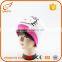 Kartoon logo custom lovely oem knit cashmere warm babies beanie
