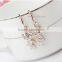 Lovely 18K Gold Animal Shape Diamond Long Golden Earring