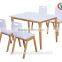 Stackable plastic wooden dining table and chairs/Fashionable dining set