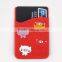 factory direct sales mobile phone 3M sticker silicone card holder adhesive,silicone cell phone stand with card holder