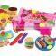 color kids dough play toys set for DIY Big Mac hamburger toys tool set