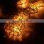 Hot Handmade Natural White Rattan Heart Design String Lights For Fairy Party Decor Wedding Bedroom Garden and Holiday Lighting