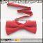 High Quality colorful solid color polyester kids self tie bow tie with colorful trim