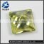 9x9mm Alibaba express in china square princess cut light olive wholesale gemstones cubic zirconia price synthetic diamond