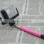 S00846 D09 Wired control version monopod with rear mirror to use rear camera 3.5mm cable selfie monopod for iOS android phones