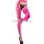 Opaque Pink Crotchless Women Pantyhose