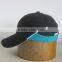6 panel blank cotton baseball cap with stripe