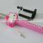 2015 Newest Cartoon selfie stick with remote selfie stick ,for CE &ROHS Newest Mobile Phone Selfie Stick