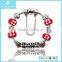 Fashion Colored Man-made Orange Bead Alloy Accessories Bracelet Jewelry Made In China Wholesale