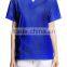 China Factory Unisex Medical Scrub Set V-neck 2 Pocket Top and Pant 2 Piece Set
