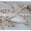 Wholesale new design beads embroidery organza lace fabric 2016