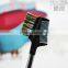 Plastic bristle double ended eyebrow brush