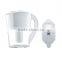 Plastic 2.5L activated carbon water filter pitcher with counter
