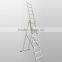 Aluminum 3 section compact extension ladder