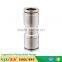 China Supplier JULY Standard Copper Nickel Plating Straight Push-in Fittings