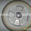8"x 2" grey rubber wheel with plastic rim for wheel barrow