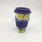 best selling Biodegradable bamboo fiber coffee cup with sleeve and lid