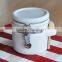 2017 wholesale ceramic hand painted cheap canister with Christmas design