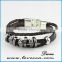 Braided adjustable nautical leather bracelets for women