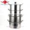 Hot sale 4pcs natural Color european-style stainless steel cooking/ soup pot set