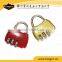 Red color TSA code luggage lock password combination lock for international travel