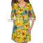 Western Clothes Wholesale Bulk 3/4 Sleeve Casual Midi Length Pullover Style Floral Flowing Same Clothes For Mother And Daughter