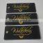 China custom gold stamping logo of jeans hang tag