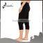 Ladies fitness fabric cotton women ruffle capris ruffle pants for lady