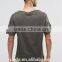 Men cheap plain boat neck longline army green t-shirt wholesale