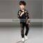 new fashion handsome kids dance costume and print bright skull pattern with pant coat design sets