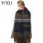 women elegant soft color block tassel hem wool cashmere wrap shawl