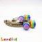 8.5cm Antique Brass Curved Candy Color Bead Sewing Metal Coin Purse Frame