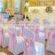 100% polyester plain white banquet chair cover with bow and ruffles