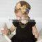 In stock baby large bow turban headband , girls gold sequin bow headband M5062409