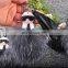 Genuine hand made silver fox fur monster keychain acessory gift