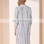 2017 Latest Style Long Sleeve New Fashion Design Fancy Women Casual Striped Shirt