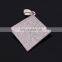 square diamond silver necklace bead necklace