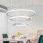 Hot Sale White Three LED Rings Hanging Light Fixture with 110W